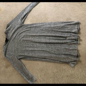 Gray sweater dress